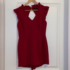 Adelyn Rae Magenta/Reddish romper